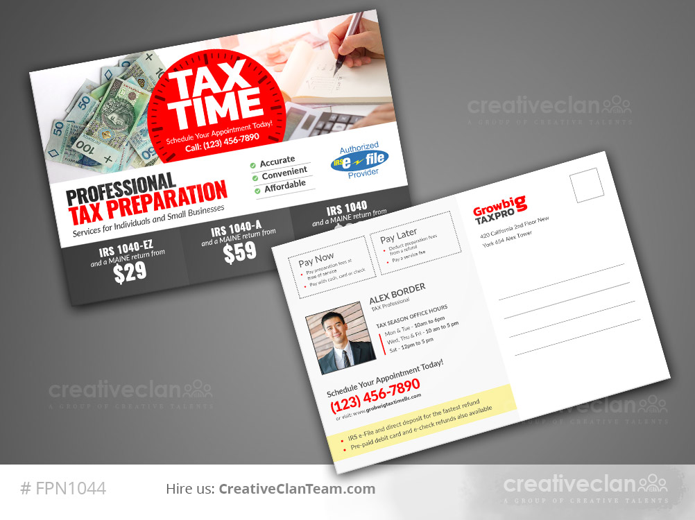 Tax Time Postcard