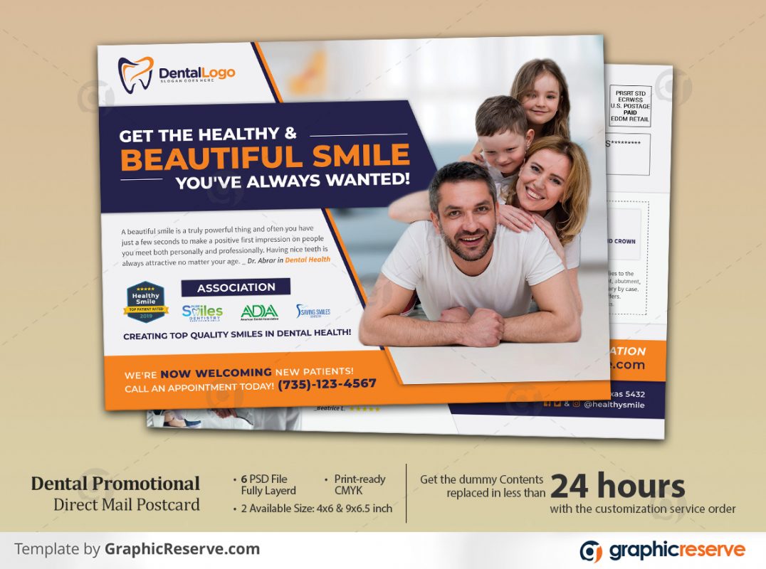 Dental Marketing Direct Mail Postcard Design