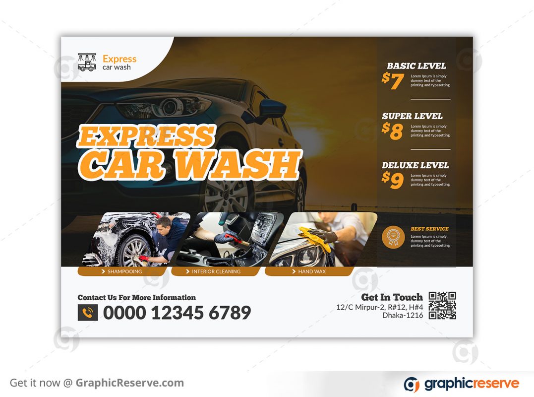 Car Wash Marketing Advertising direct mail eddm postcard 