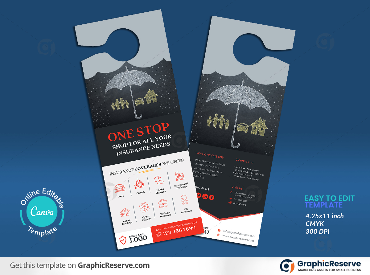 insurance company door hanger template