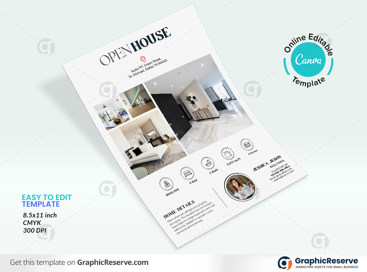 open house real estate flyer design