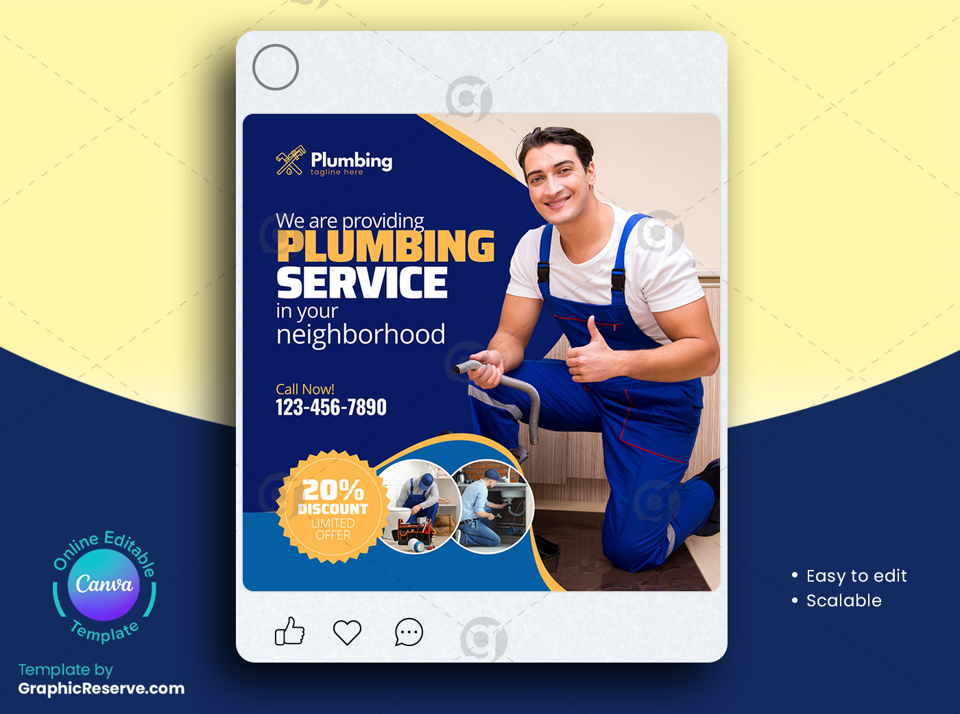 instagram plumbing marketing post