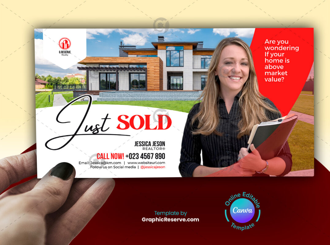 Real Estate Just Sold Postcard for Realtor