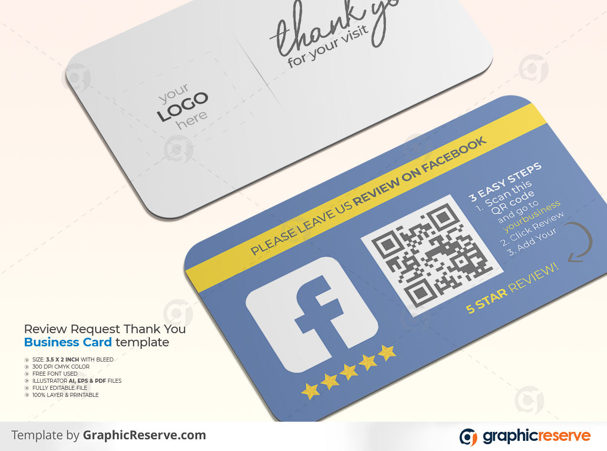 facebook business review card template