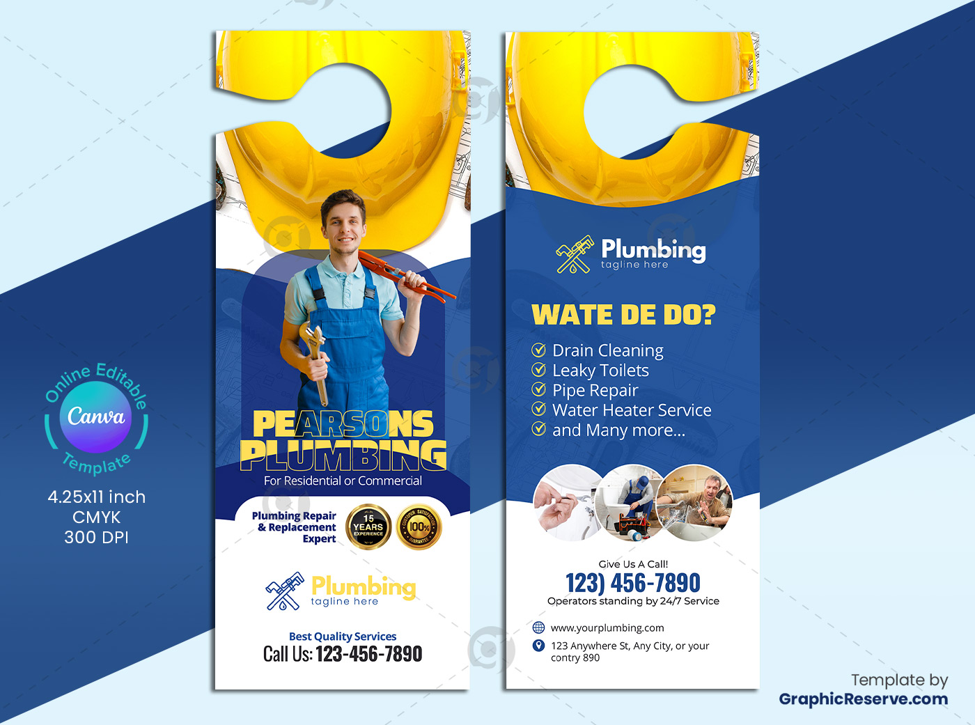 canva template for plumber