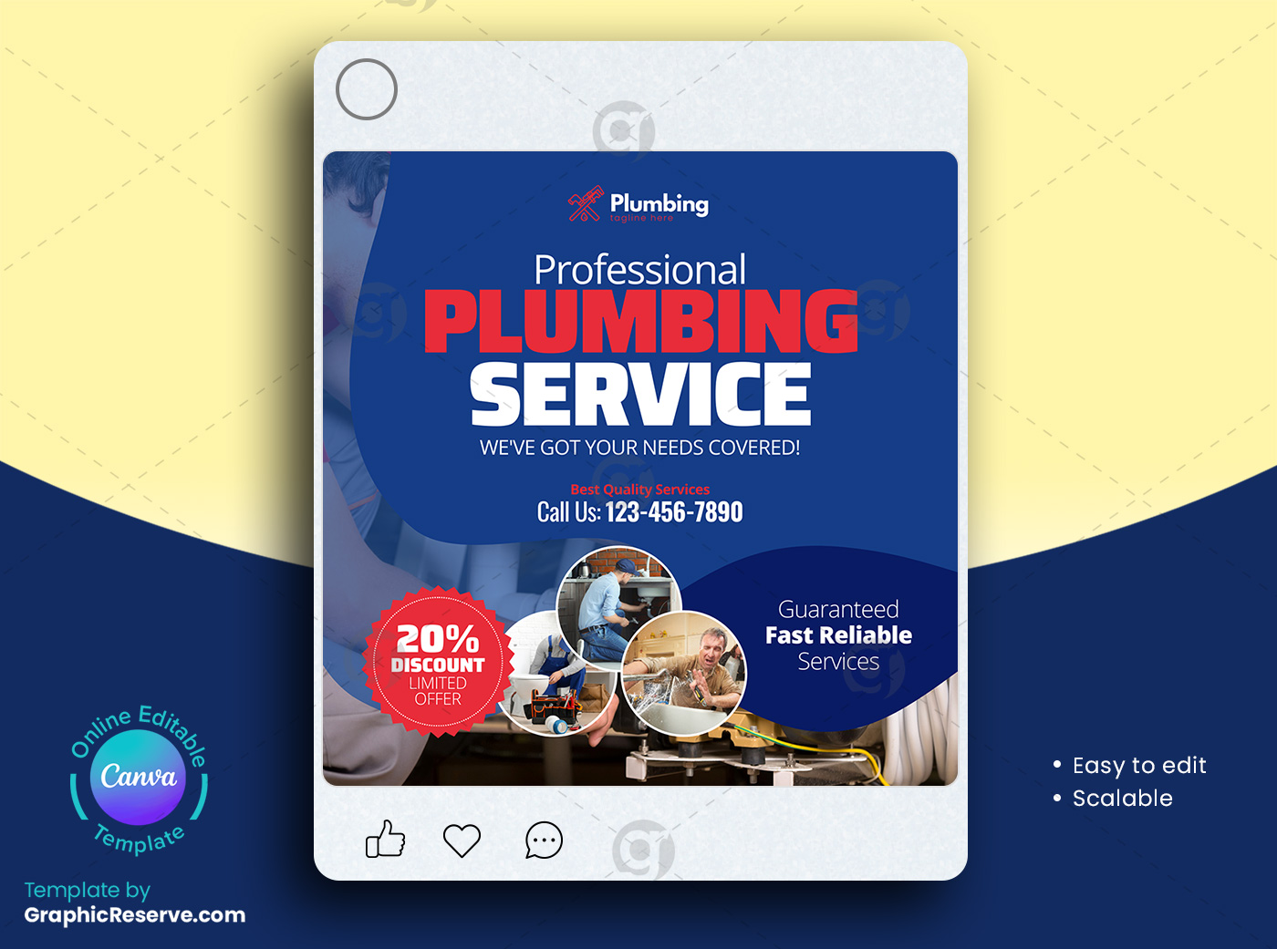 instagram service banner for professional plumber