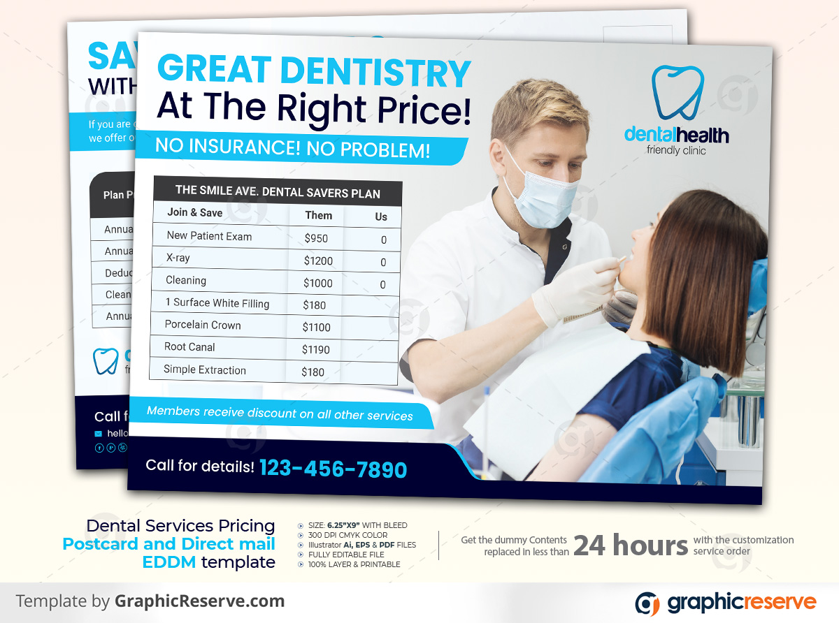 dental services postcard