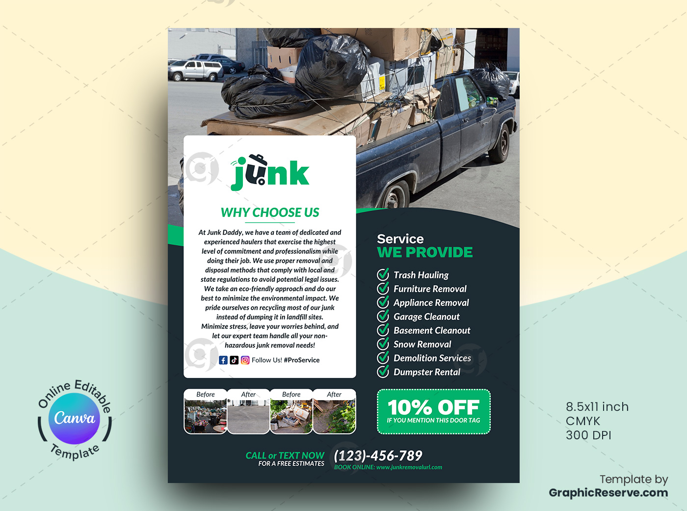 flyer template for junk clean service