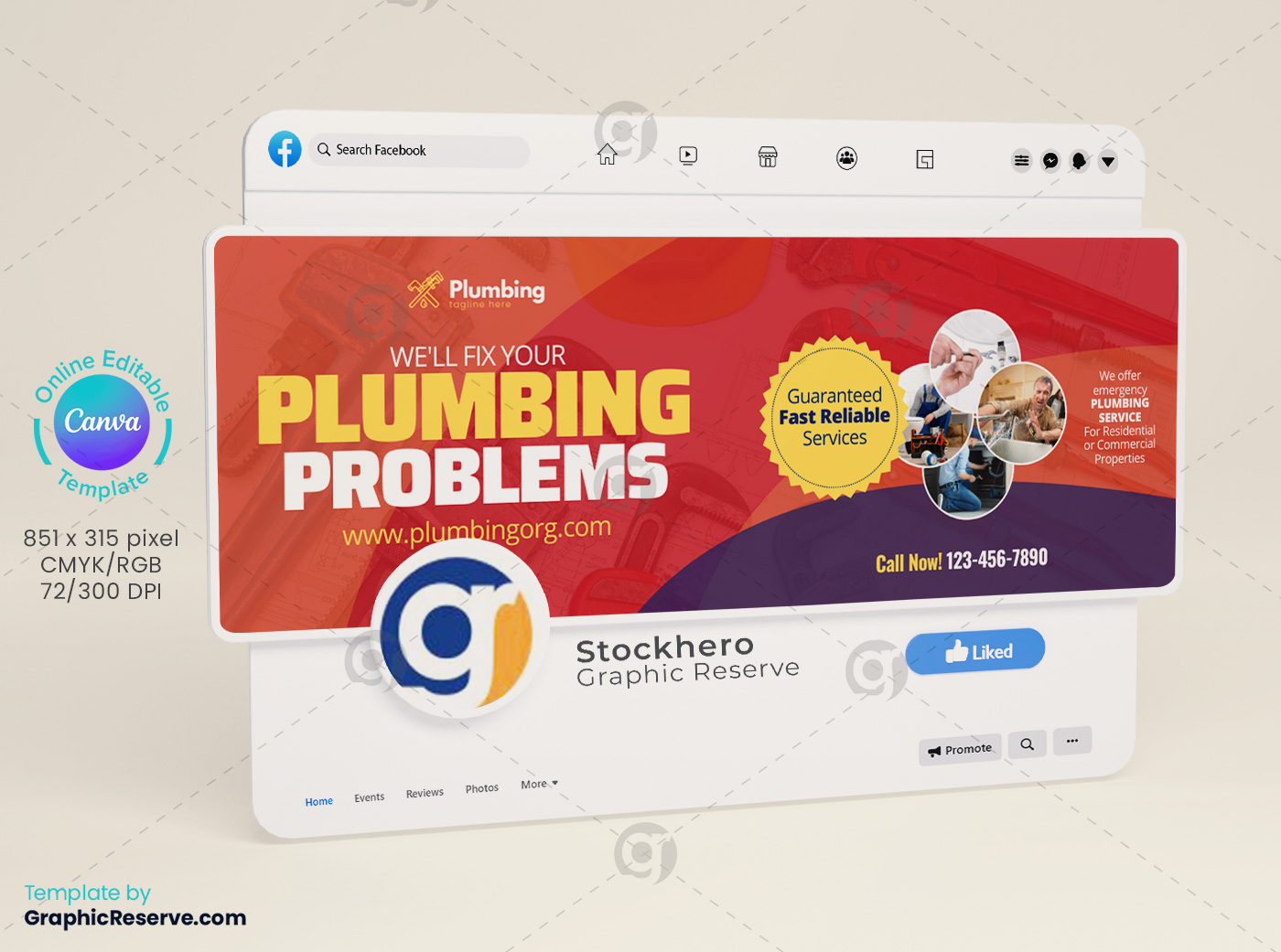 we will fix plumbing problems social media template