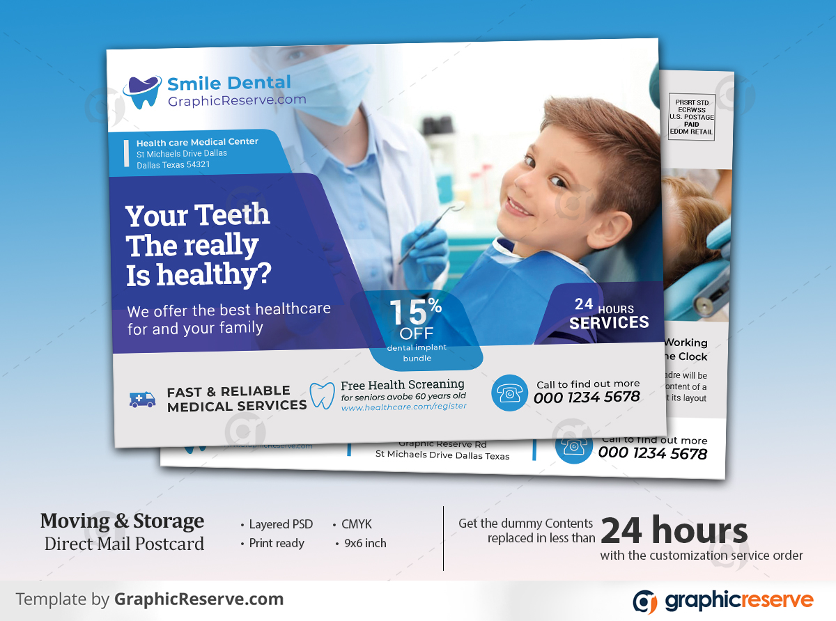dental services postcard
